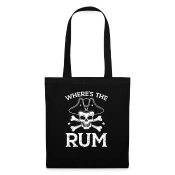 Où est the Rum Buccaneer Alcoholic Pirate Lover - Sac en tissu - noir - Devant