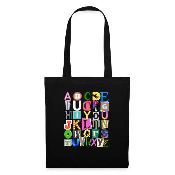 Alphabet and hidden message - Tote Bag - black - Front