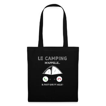 le campagne m'appelle il faut que j'y aille! - Sac en tissu - noir - Devant
