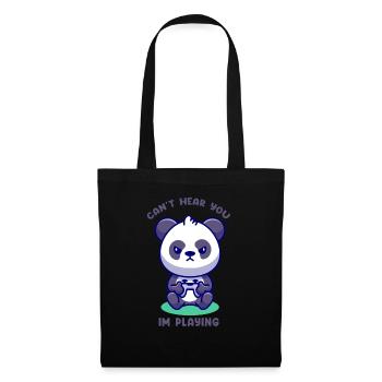 Can't Hear You I'm Playing Cute Gaming T-Shirt - Tote Bag - black - Front