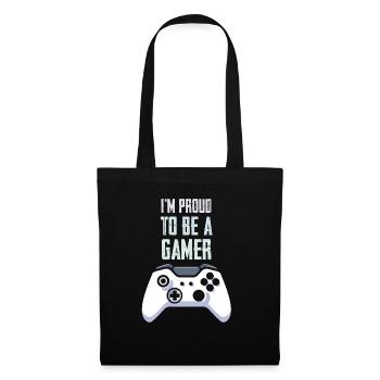 I'm Proud To Be A Gamer Vintage Gaming Designs - Tote Bag - black - Front