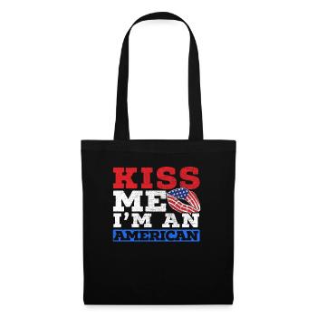 Kiss Me I'm An American USA Constitution Day - Tote Bag - black - Front