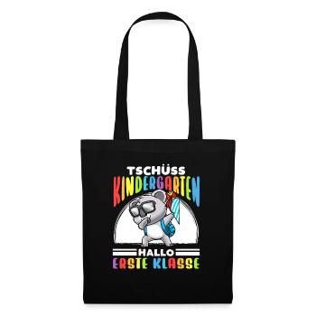 Schulkind Einschulung Koala - Stoffbeutel - Schwarz - Vorne