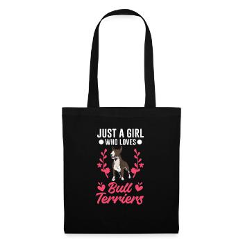 Bull Terrier Fille Miniature Bull Terrier - Sac en tissu - noir - Devant