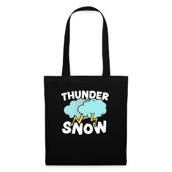Thunder Snow Lover Eiskalte verschneite Wintersaison - Stoffbeutel - Schwarz - Vorne