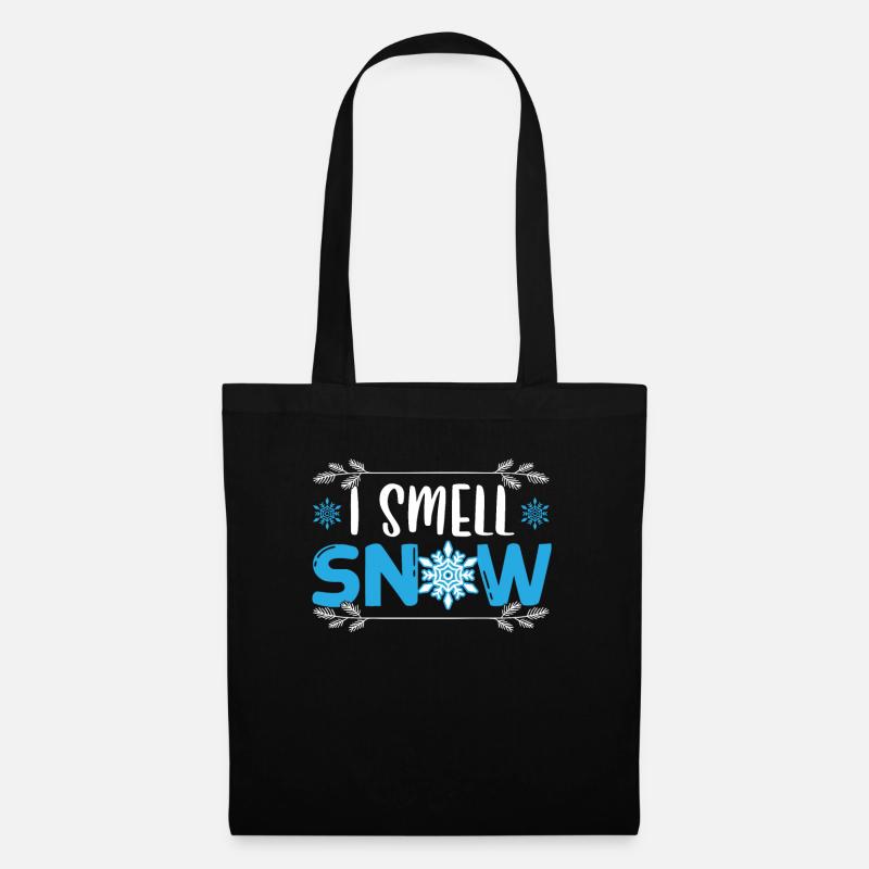 Ich rieche Schneeliebhaber Eis kalt Schnee Wintersaison - Stoffbeutel - Schwarz