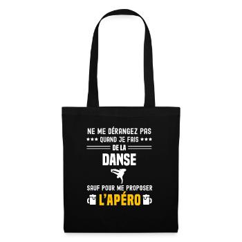 danse danceur ne dérangez pas sauf apéro - Sac en tissu - noir - Devant