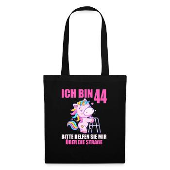 Ich bin 44 Bitte helfen Sie mir über Straße - Stoffbeutel - Schwarz - Vorne