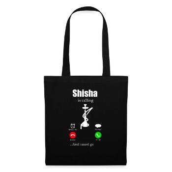 Shisha Tshirt Men Women's Hookah Pipe - Tote Bag - black - Front
