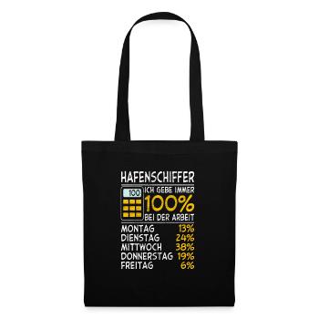 Hafenschiffer Immer 100% - Stoffbeutel - Schwarz - Vorne