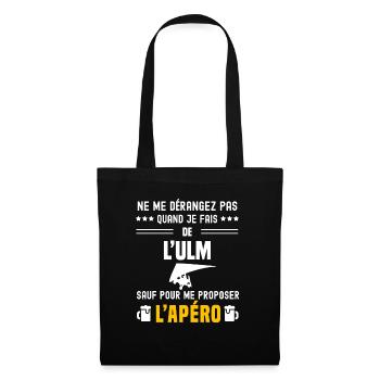 ulm ne dérangez pas sauf apéro - Sac en tissu - noir - Devant