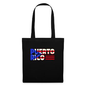 Patriotic Vintage Porto Rico Flag Rican - Sac en tissu - noir - Devant