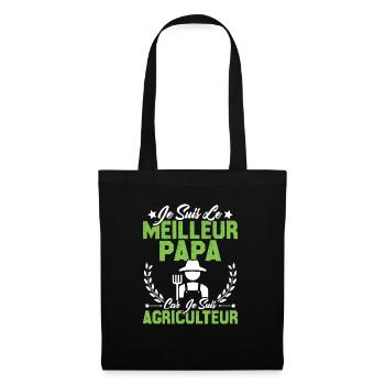 Je suis le meilleur papa car je suis Agriculteur - Sac en tissu - noir - Devant