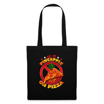 No To Pineapple On Pizza Funny Food Fan Anti Hawai - Tote Bag - black - Front