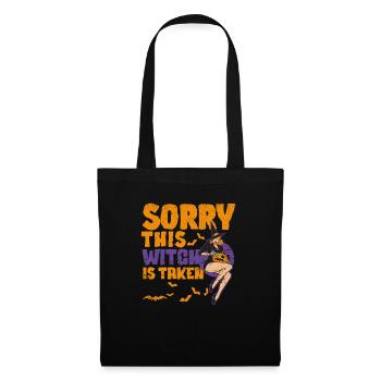 Sorry This Witch Is Taken Funny Halloween Witches - Stoffbeutel - Schwarz - Vorne