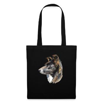 Border Collie Hund Hundebesitzer Hundeliebhaber - Stoffbeutel - Schwarz - Vorne