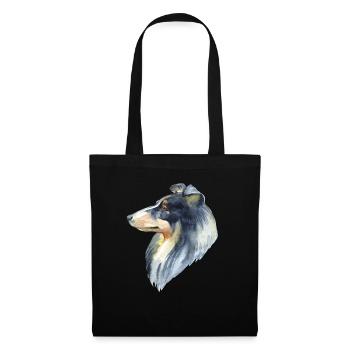 Collie Hund Hundebesitzer Hundeliebhaber Hunde - Stoffbeutel - Schwarz - Vorne