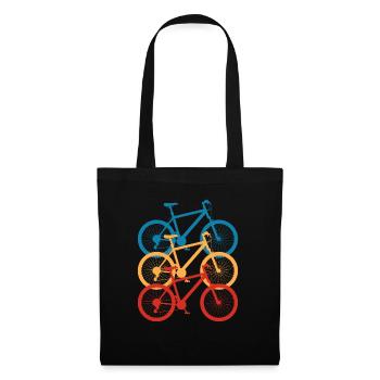 Radfahrer Lustiges Vintage Fahrrad Radfahrer - Stoffbeutel - Schwarz - Vorne