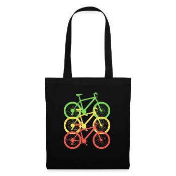 Radfahrer Lustiges Vintage Fahrrad Radfahrer - Stoffbeutel - Schwarz - Vorne