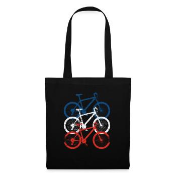 Radfahrer Lustiges Vintage Fahrrad Radfahrer - Stoffbeutel - Schwarz - Vorne