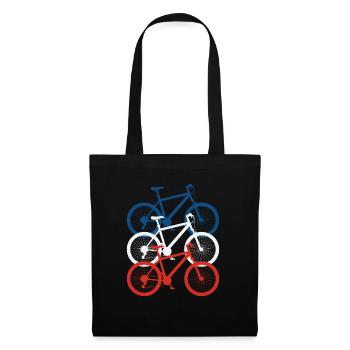 Radfahrer Lustiges Vintage Fahrrad Radfahrer - Stoffbeutel - Schwarz - Vorne