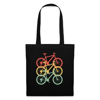 Radfahrer Lustiges Vintage Fahrrad Radfahrer - Stoffbeutel - Schwarz - Vorne