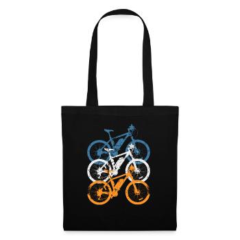 Radfahrer Lustiges Vintage Fahrrad Radfahrer - Stoffbeutel - Schwarz - Vorne