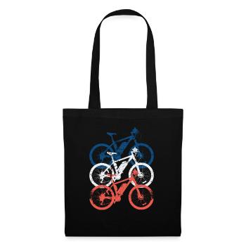 Radfahrer Lustiges Vintage Fahrrad Radfahrer - Stoffbeutel - Schwarz - Vorne