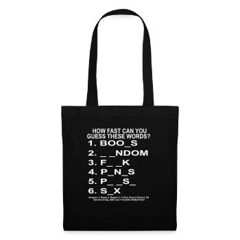How Fast Can You Guess These Words? Funny Present - Tote Bag - black - Front