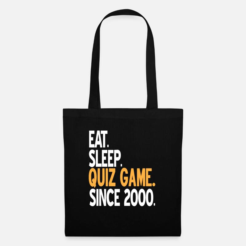 Eat. Sleep. QUIZ GAME. Since 2000 Awesome Retro - Stoffbeutel - Schwarz