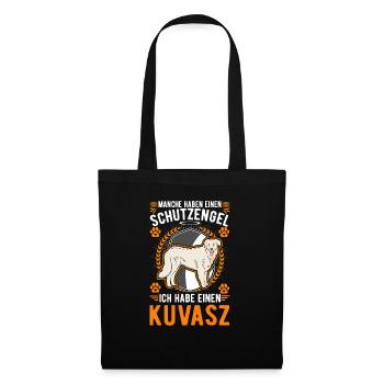 Kuvasz Schutzengel - Stoffbeutel - Schwarz - Vorne