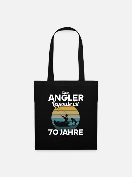 Diese Angler Legende ist 70 Jahre 70 Geburtstag - Stoffbeutel - Schwarz
