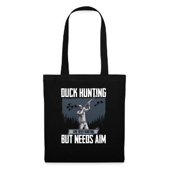 Chasseur de canard chasse comme la chasse au cerf mais a besoin de viser - Sac en tissu - noir - Devant