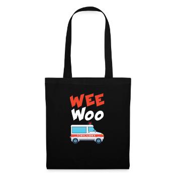 Wee Woo Ambulance AMR Funny EMS EMT Paramedic Gift - Tote Bag - black - Front