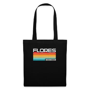 Vintage Holiday Trip Flores Indonésie Asie - Sac en tissu - noir - Devant