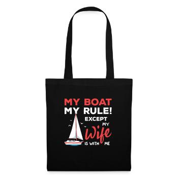 Bateau de sport Racing Boat Propriétaire de bateau Capitaine Motorboat - Sac en tissu - noir - Devant