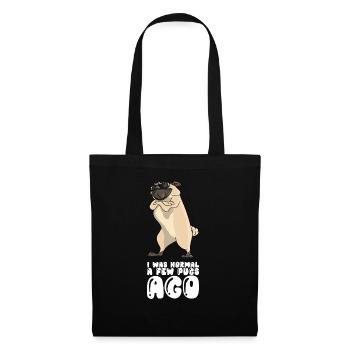 I Was Normal A Few Pugs Ago - Tote Bag - black - Front