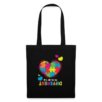 Autism It's Okay To Be Different - Tote Bag - black - Front
