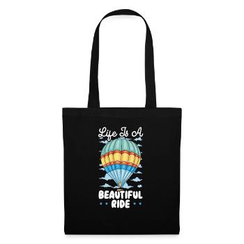 La vie est une belle balade en montgolfière - Sac en tissu - noir - Devant