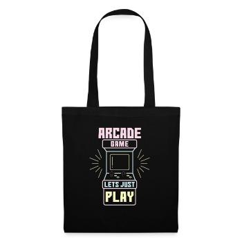 Arcade Game Lets Just Play Retro Video Games - Tote Bag - black - Front
