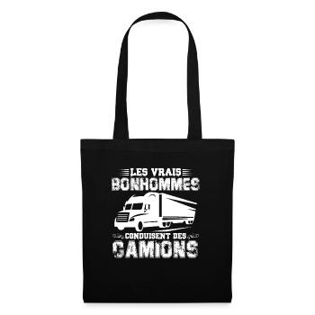 Les vrais bonhommes conduisent des camions - Sac en tissu - noir - Devant