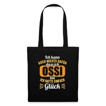 DDR Ostdeutschland Osten Ostalgie Ossi - Stoffbeutel - Schwarz - Vorne