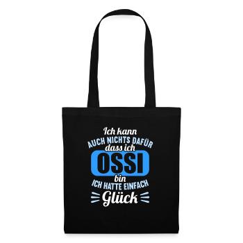 DDR Ostdeutschland Osten Ostalgie Ossi - Stoffbeutel - Schwarz - Vorne