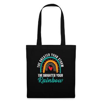 The Greater Your Storm The Brighter Your Rainbow - Tote Bag - black - Front