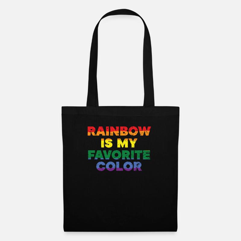 Regenbogen ist mein Lieblingsfarb-Regenbogenflüsterer - Stoffbeutel - Schwarz