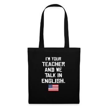 American English teacher - Stoffbeutel - Schwarz - Vorne