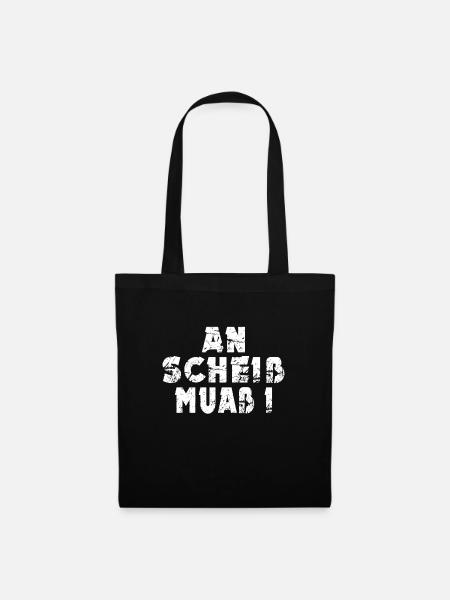An scheiß muas i - Stoffbeutel - Schwarz