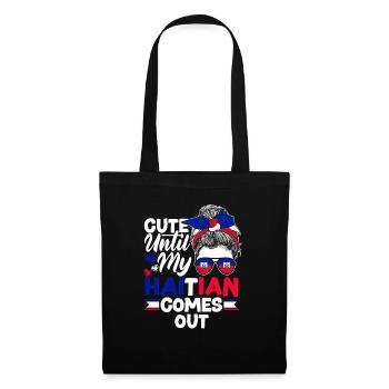 Haïti Haïti Haïti Drapeau Mignon Jusqu’à Mon Haïtien - Sac en tissu - noir - Devant