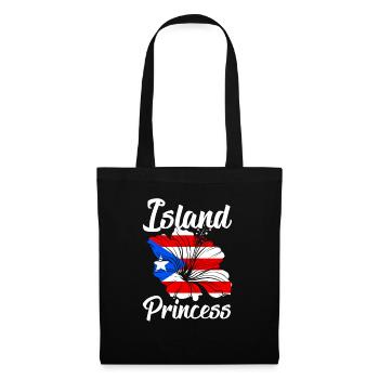 Island Princess Puerto Rico Boricua Puerto Rican - Stoffbeutel - Schwarz - Vorne