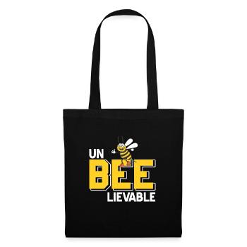 Un-BEE-lievable Awesome Funny Bee Lover Design - Stoffbeutel - Schwarz - Vorne